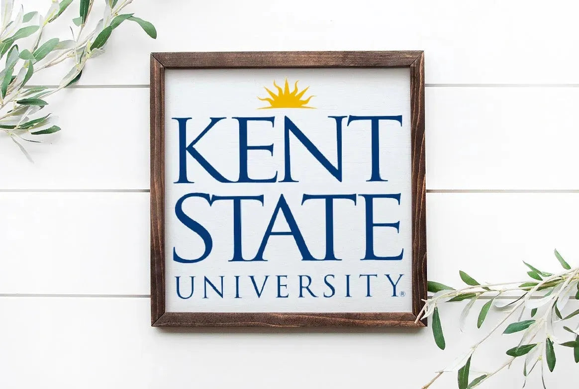 Kent State University 12x12 Traditional Wood Framed Sign Wall Art & Signs