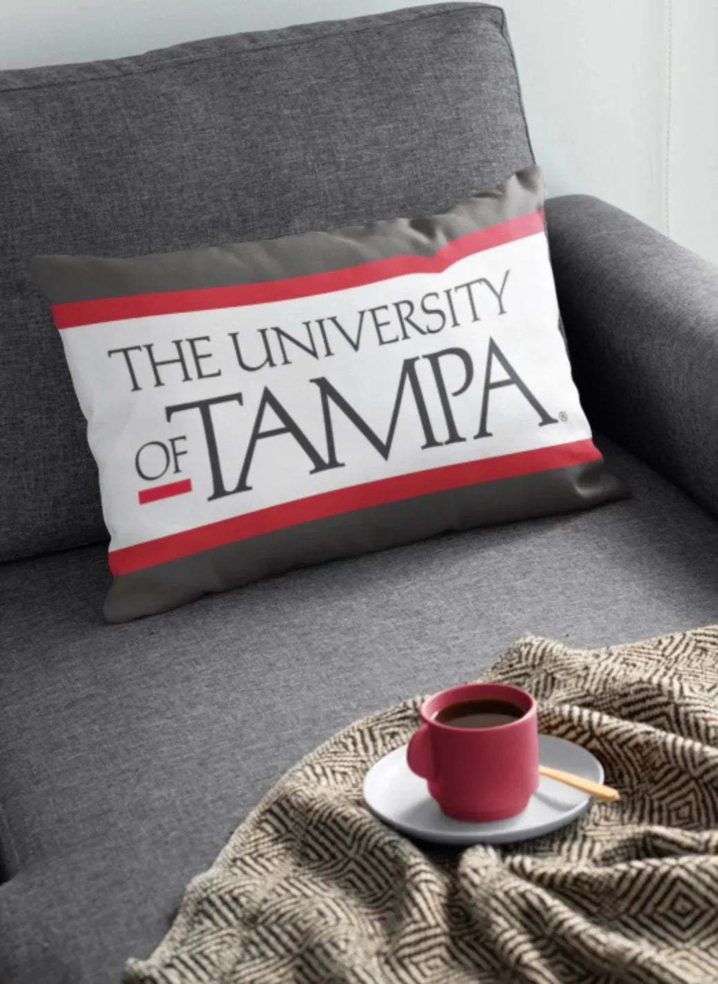 University of Tampa Lumbar Pillow - Stripes Pillow Covers