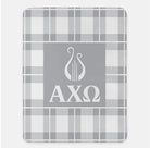 Alpha Chi Omega XL 60x80 Sherpa Blanket - Plaid | Custom AXO Decor