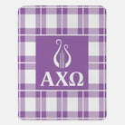 Alpha Chi Omega XL 60x80 Sherpa Blanket - Plaid | Custom AXO Decor