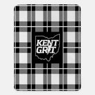 Kent Grit XL 60x80 Plaid Sherpa Throw Blanket - Kent Grit Black Throw Blankets