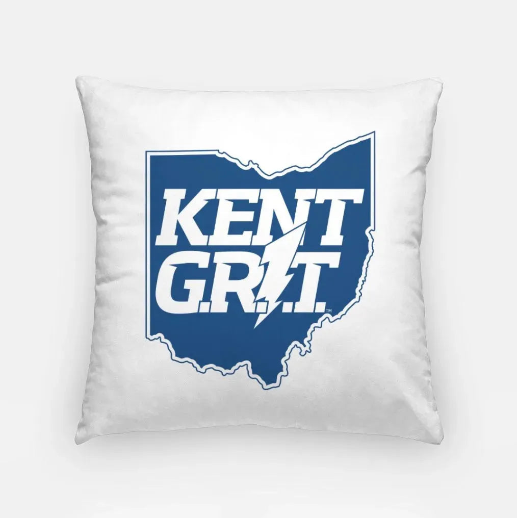 Kent Grit 18" Throw Pillow Cover White Blue Pillow Covers