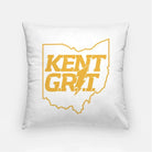 Kent Grit 18" Throw Pillow Cover White Gold Pillow Covers