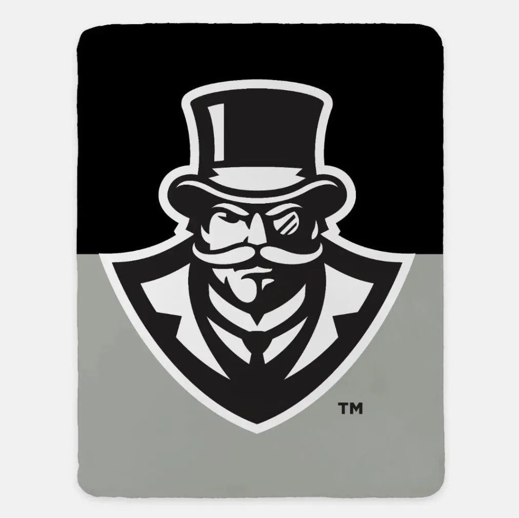 Austin Peay XL 60x80 Sherpa Throw Blanket - Color Block Silver Throw Blankets