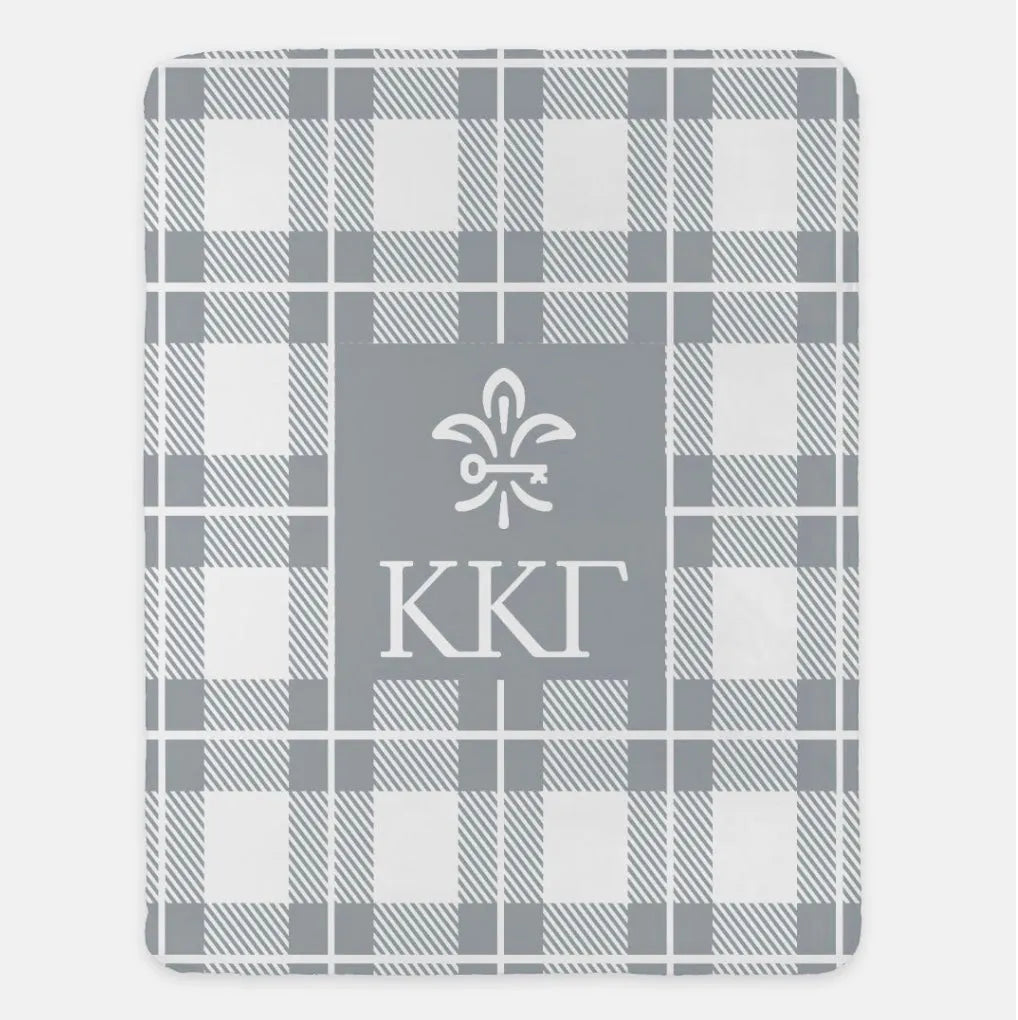 Kappa Kappa Gamma Blanket - Plaid 60"x80" | Official KKG Gift Shop | Festive Fit Home