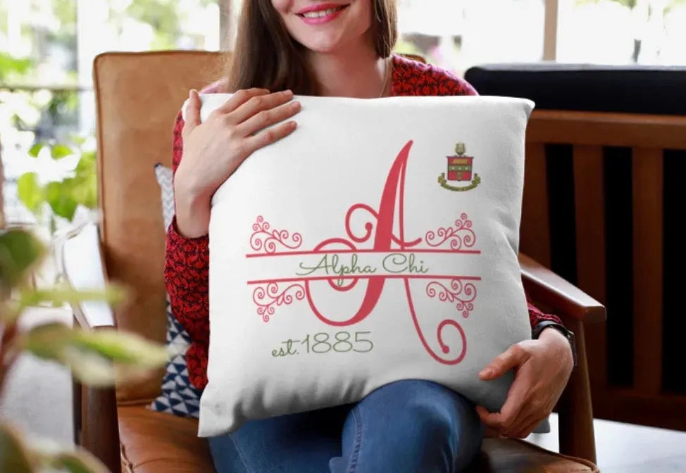 Alpha Chi Omega 18" Monogram Throw Pillow Cover Pillow Covers