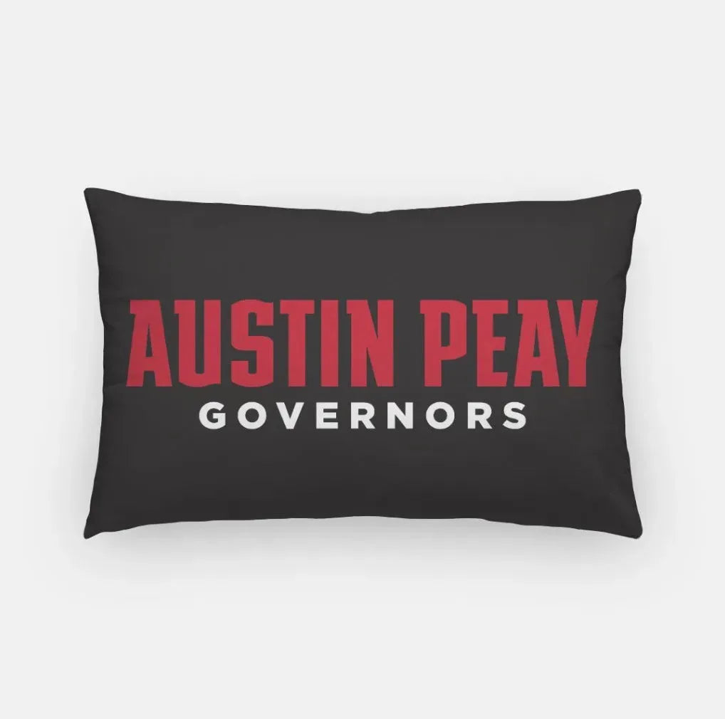 Austin Peay Governors Lumbar Pillow Cover Black Pillow Covers