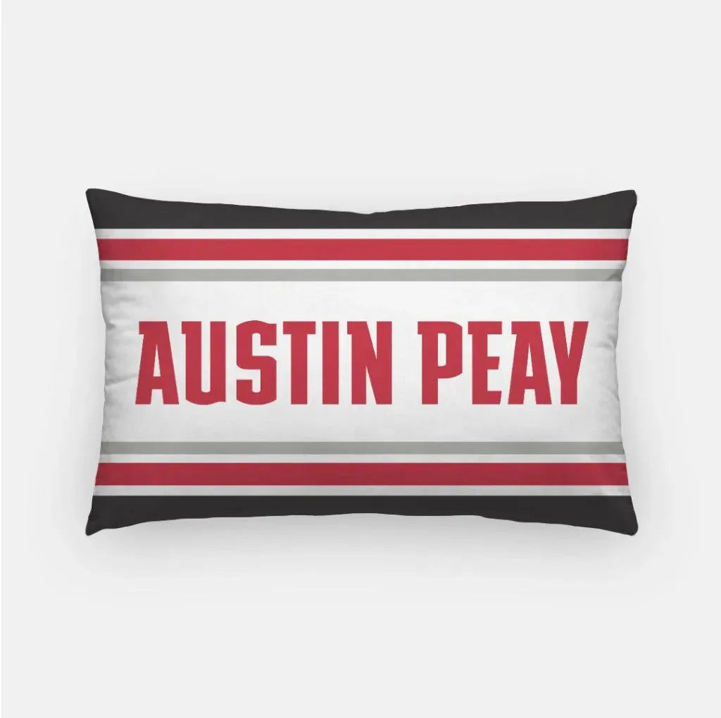 Austin Peay State Lumbar Pillow Cover - Stripes Austin Peay Pillow Covers