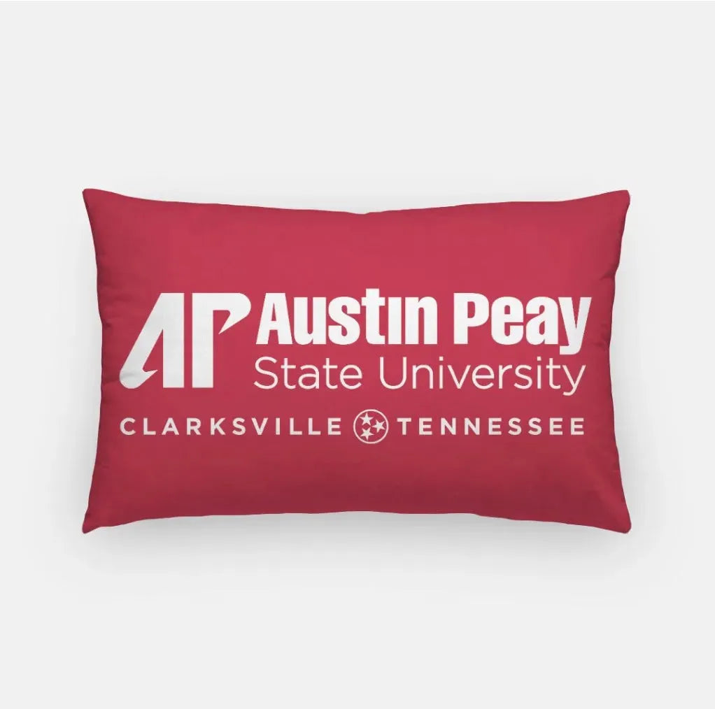 Austin Peay State University Lumbar Pillow Cover Red White Pillow Covers