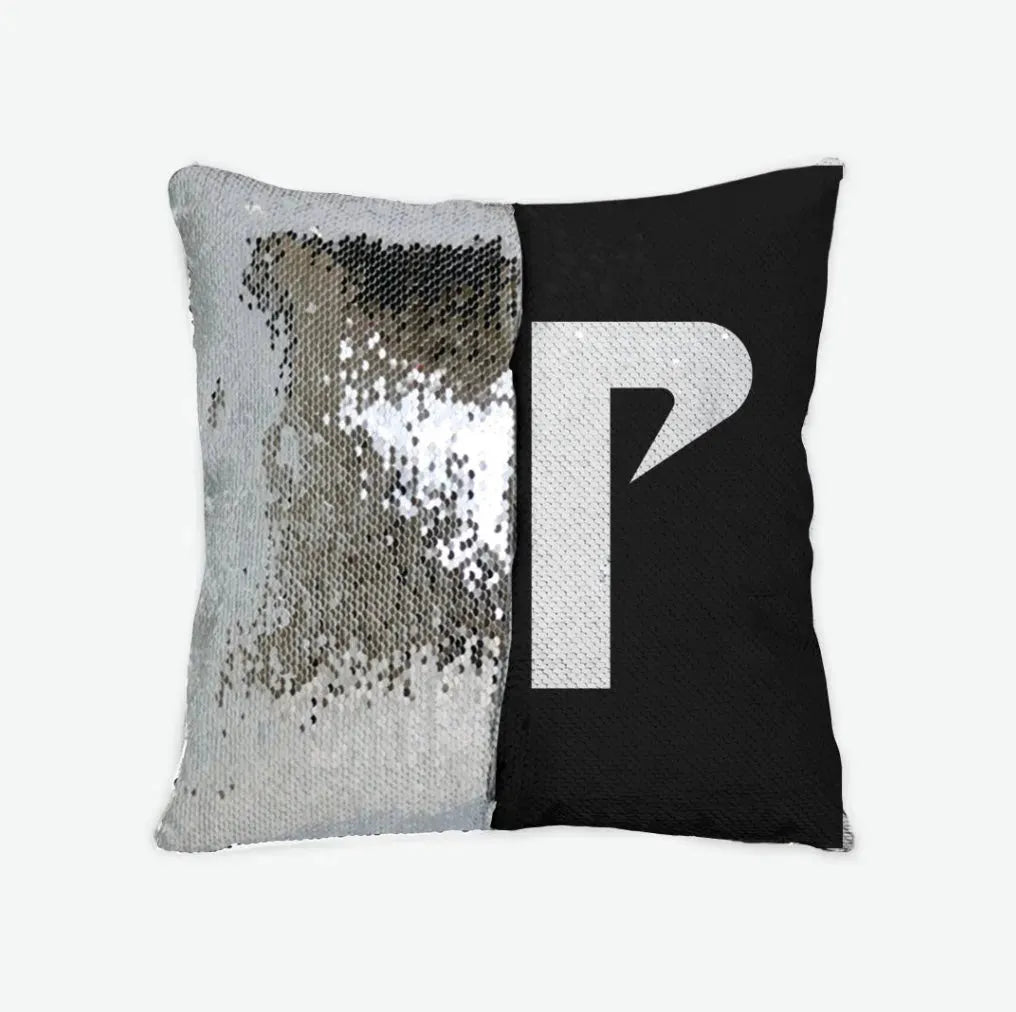 Austin Peay AP Sequin Pillow Cover Black White Silver Pillow Covers