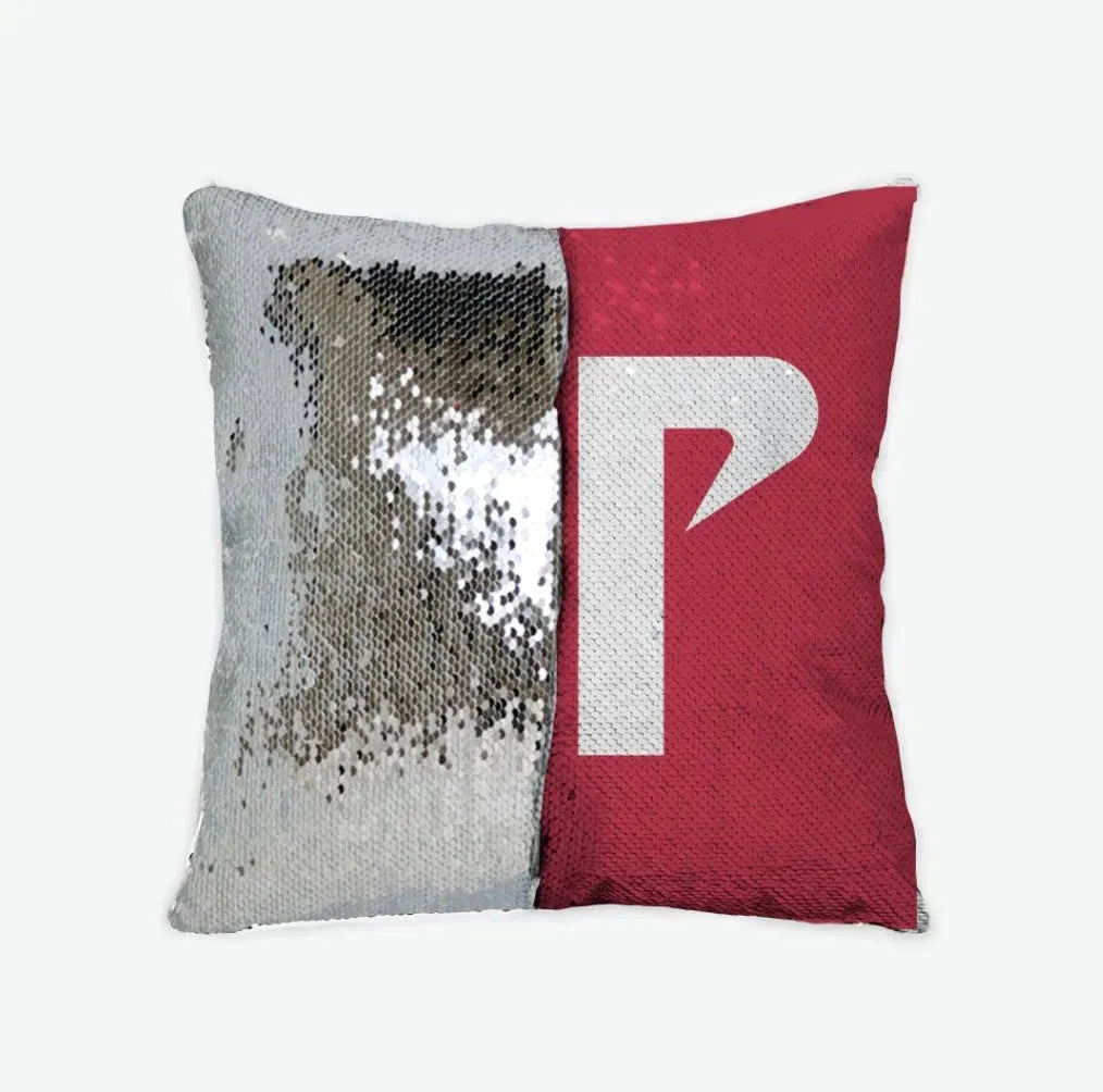 Austin Peay AP Sequin Pillow Cover Red White Silver Pillow Covers
