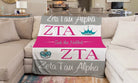 Zeta Tau Alpha XL 60x80 Sherpa Blanket - Stripes | ZTA Gifts & Merch