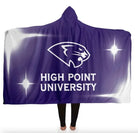 High Point University Hooded Sherpa Blanket - Panther Logo | Gifts | Festive Fit Home