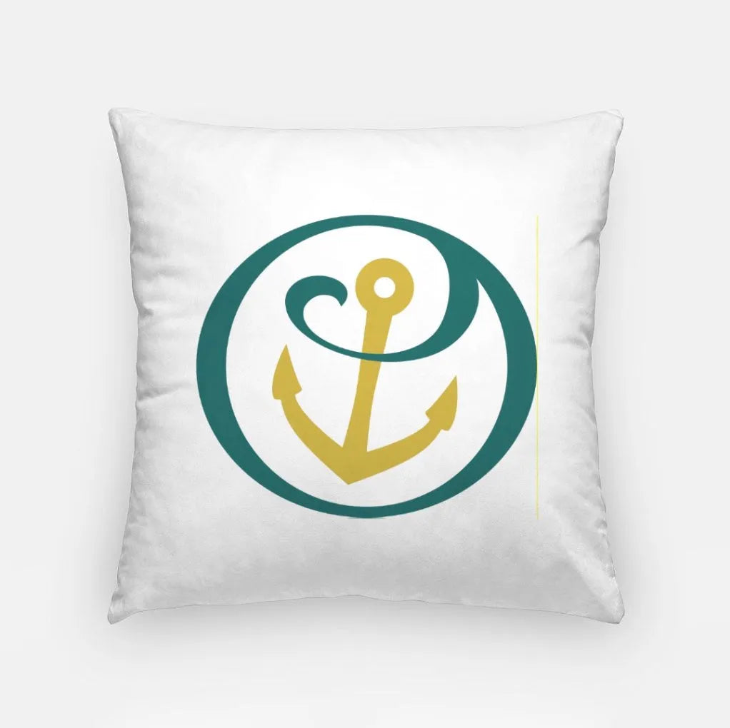 Alpha Sigma Tau Pillow Cover - Anchor Mark 18" | Gifts and Dorm Decor