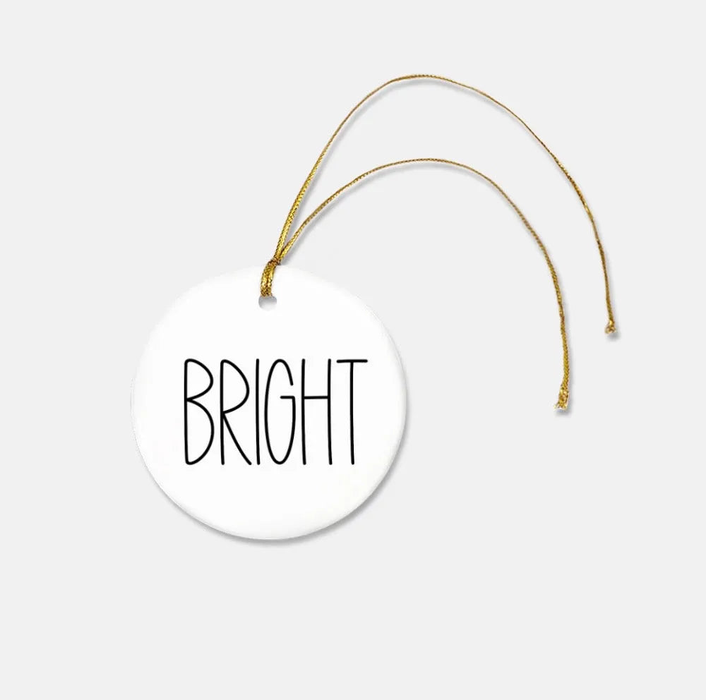 Alpha Phi Christmas Ornament - Merry & Bright - Set of 2 | APhi Gifts & Decor