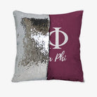 Alpha Phi Sequin Pillow Cover - Bordeaux | APhi Gifts & Dorm Decor