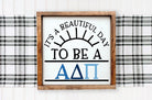 Alpha Delta Pi Sign - Beautiful Day - 12"x12" | Gifts and Merchandise | Festive Fit Home