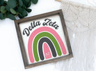 Delta Zeta Sign - Rainbow - 12"x12"| Gifts and Merchandise | Decor | Festive Fit Home