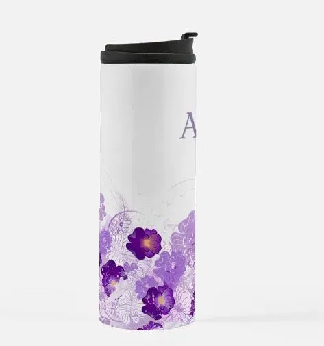 Alpha Delta Pi Thermal Tumbler 16 oz.- Violets Drinkware