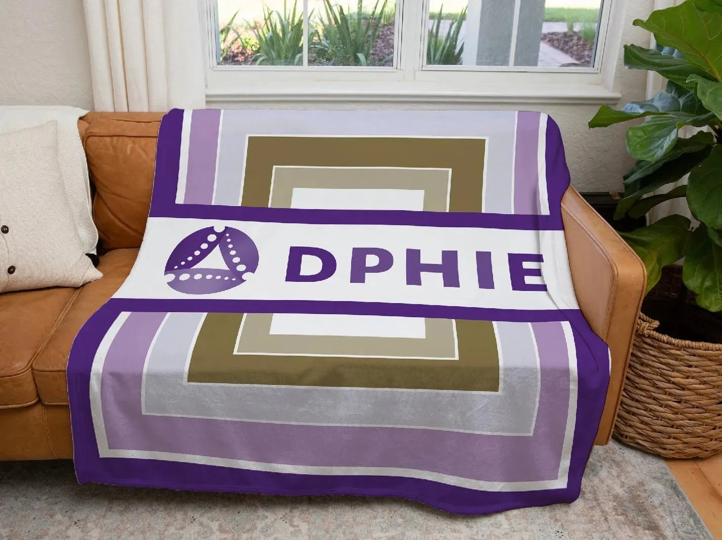 DPHIE XL 60x80 Sherpa Throw Blanket - Geometric Throw Blankets