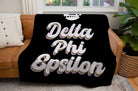 Delta Phi Epsilon Sherpa Blanket XL 60x80 Retro | Custom DPHIE Gifts