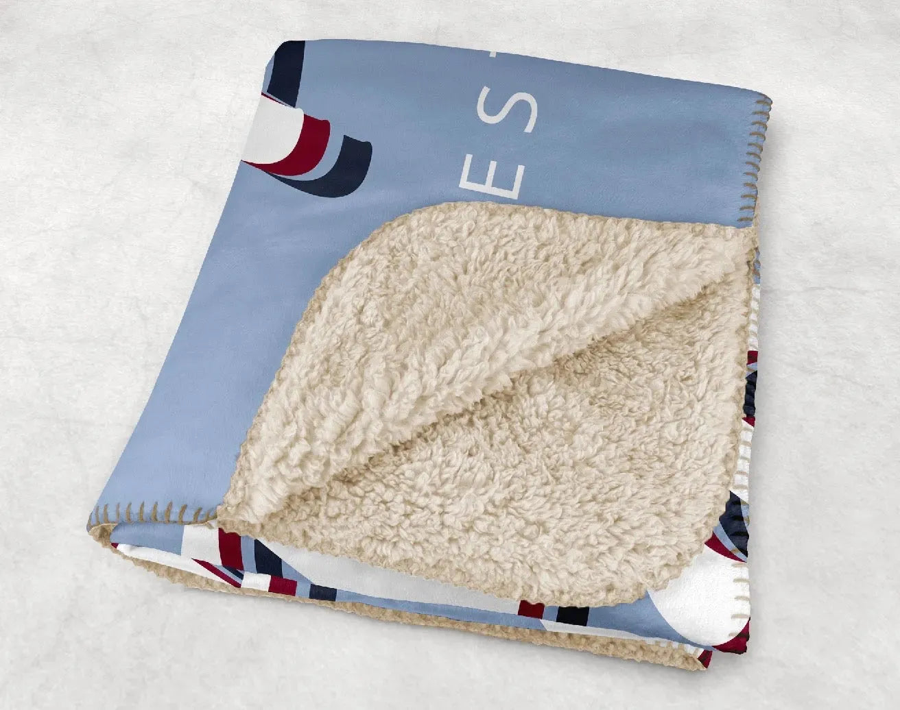 Pi Beta Phi XL 60x80 Sherpa Throw Blanket - Retro Throw Blankets