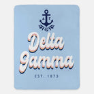 Delta Gamma XL 60x80 Sherpa Throw Blanket - Retro Throw Blankets