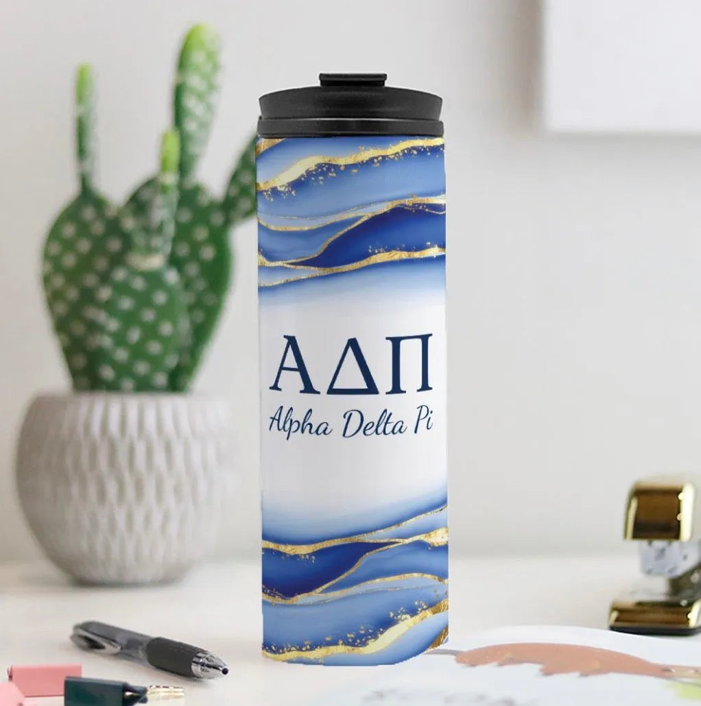 Alpha Delta Pi Thermal Tumbler 16 oz.- Geode | Custom ADPi Gifts