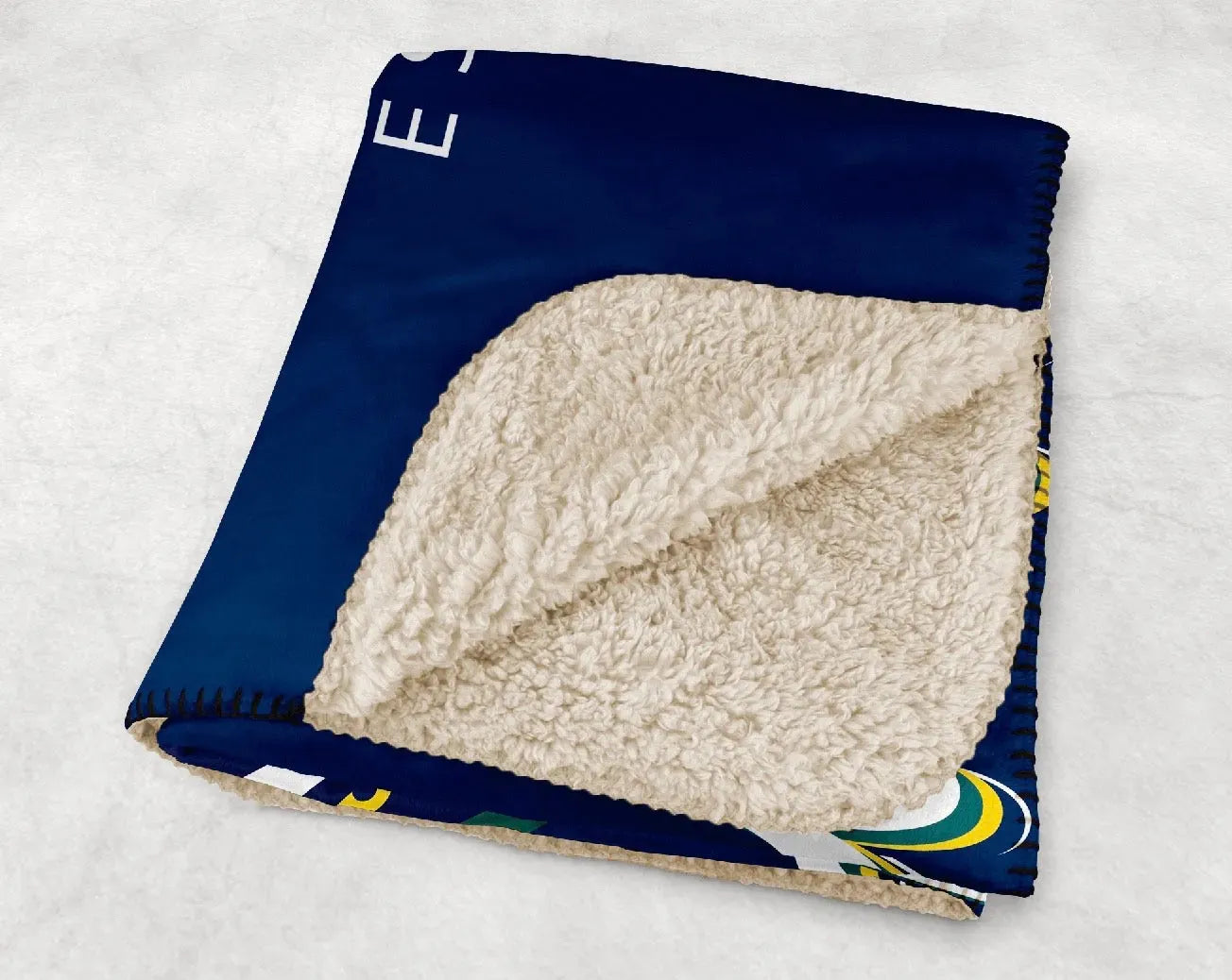 UNCW XL 60x80 Sherpa Blanket - Retro Throw Blankets