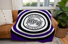 High Point University XL 60x80 Sherpa Blanket - Bullseye | Official HPU College Dorm Decor | Custom Panthers Merch | Graduation Alumnae Gift