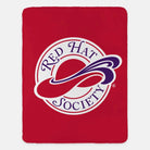 Red Hat Society Sherpa Blanket - Large Logo | Official Gifts and Decor