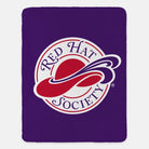 Red Hat Society Sherpa Blanket - Large Logo | Official Gifts and Decor