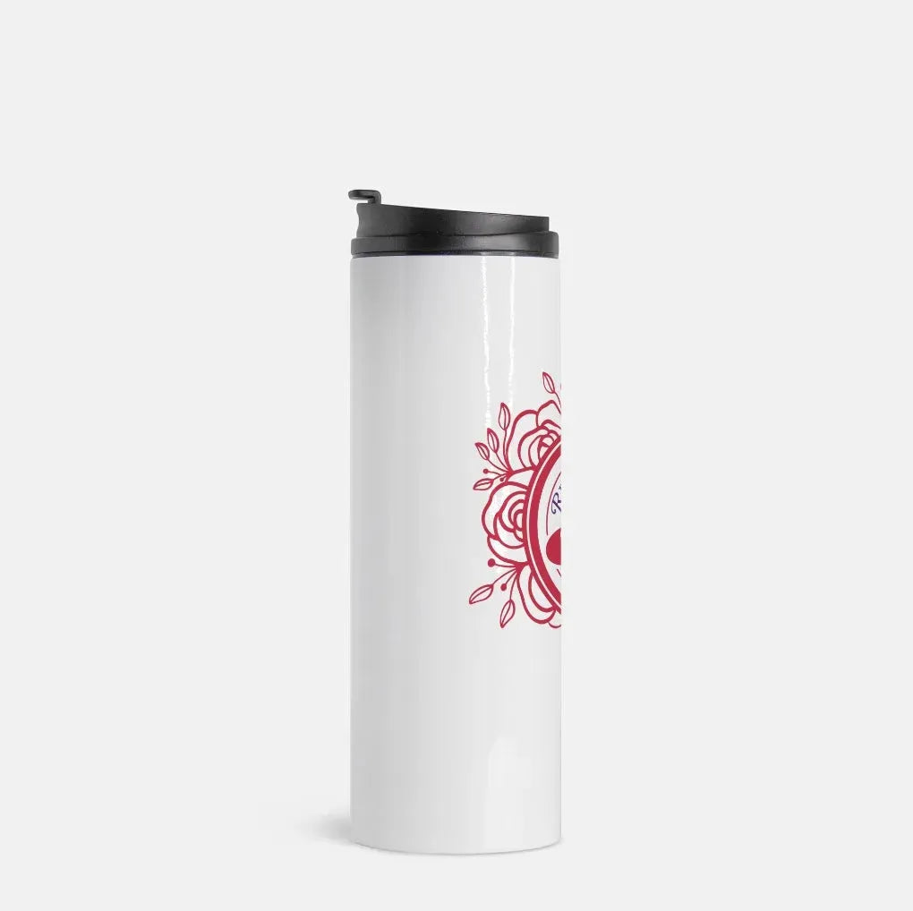 Red Hat Society Thermal Tumbler - Rose Silhouette Frame Drinkware