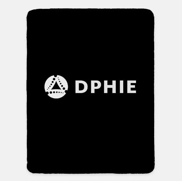DPHIE XL 60x80 Sherpa Throw Blanket Black Throw Blankets