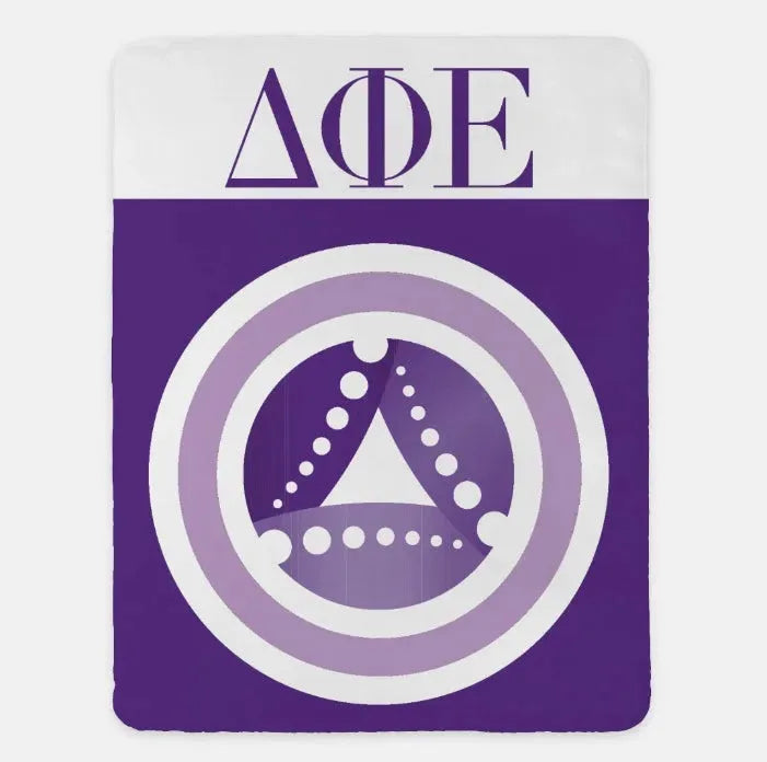 DPHIE XL 60x80 Sherpa Blanket - Bullseye Purple Throw Blankets