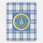 Philadelphia Ukrainian Nationals Sherpa Blanket - Plaid 60"x80" Blue Throw Blankets