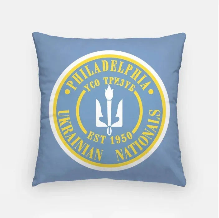 Philadelphia Ukrainian Nationals Traditional Pillow Cover 18" Blue Pillow Covers