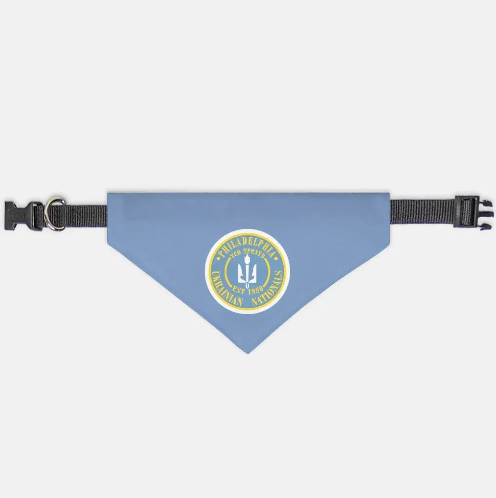 Philadelphia Ukrainian Nationals Blue Pet Bandana Medium