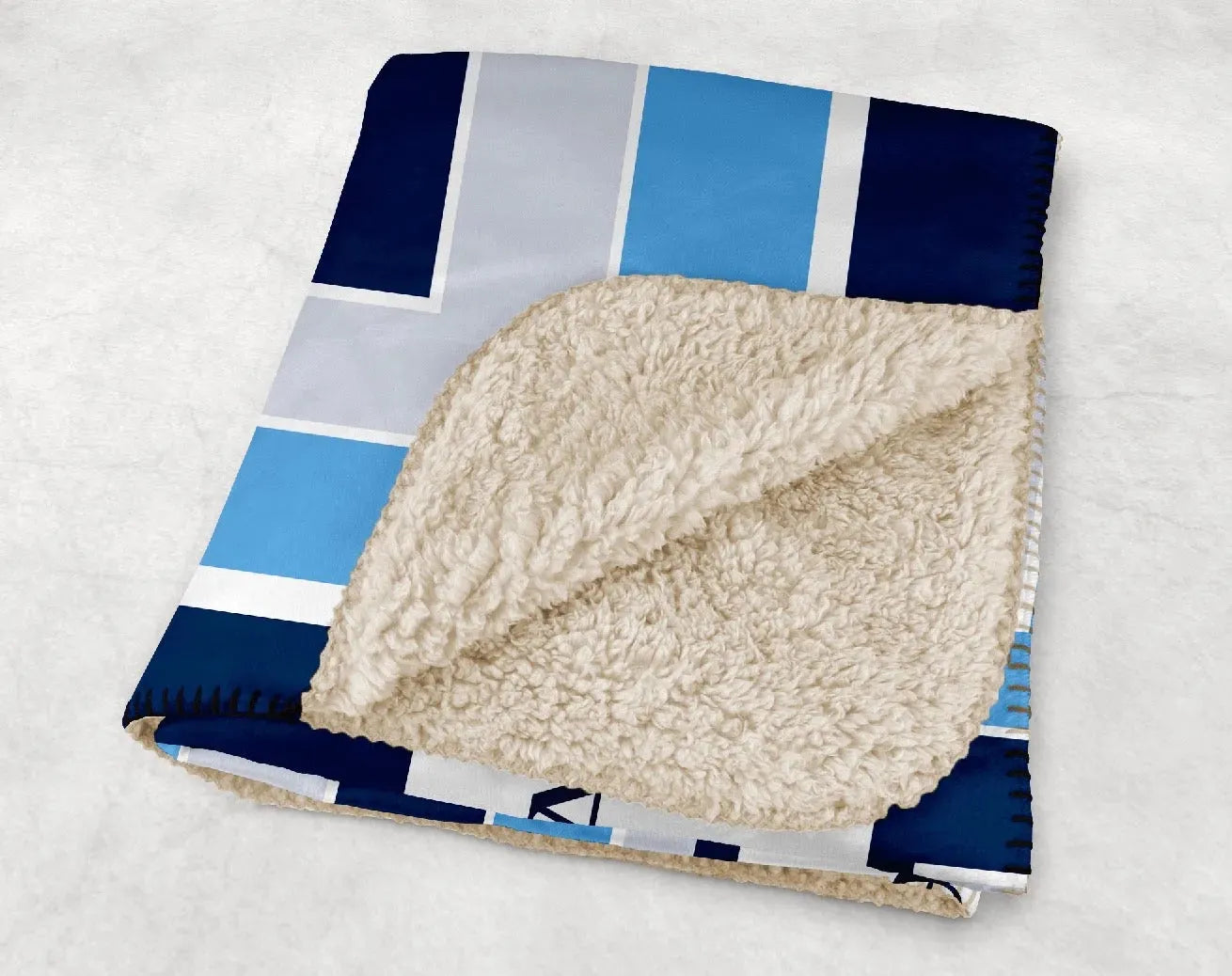 Alpha Delta Pi XL 60x80 Sherpa Throw Blanket - Geo Throw Blankets