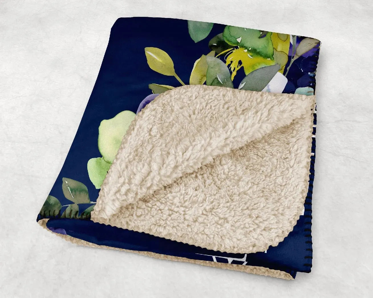 Alpha Delta Pi XL 60x80 Sherpa Throw Blanket - Violet Frame Throw Blankets