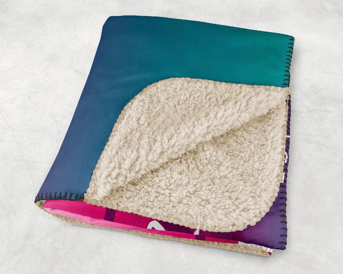 Zeta Tau Alpha XL 60x80 Sherpa Blanket - Gradient Throw Blankets