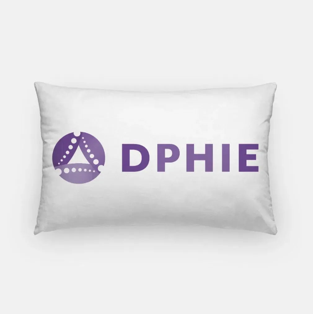 DPHIE Traditional Lumbar Pillow Cover White Purple Pillow Covers