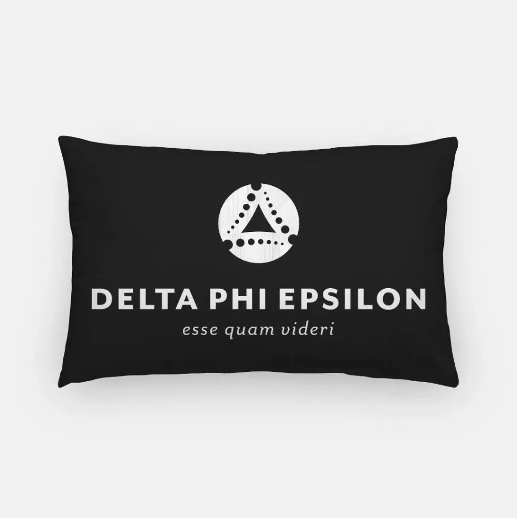 Delta Phi Epsilon Traditional Lumbar Pillow Cover Black Pillow Covers