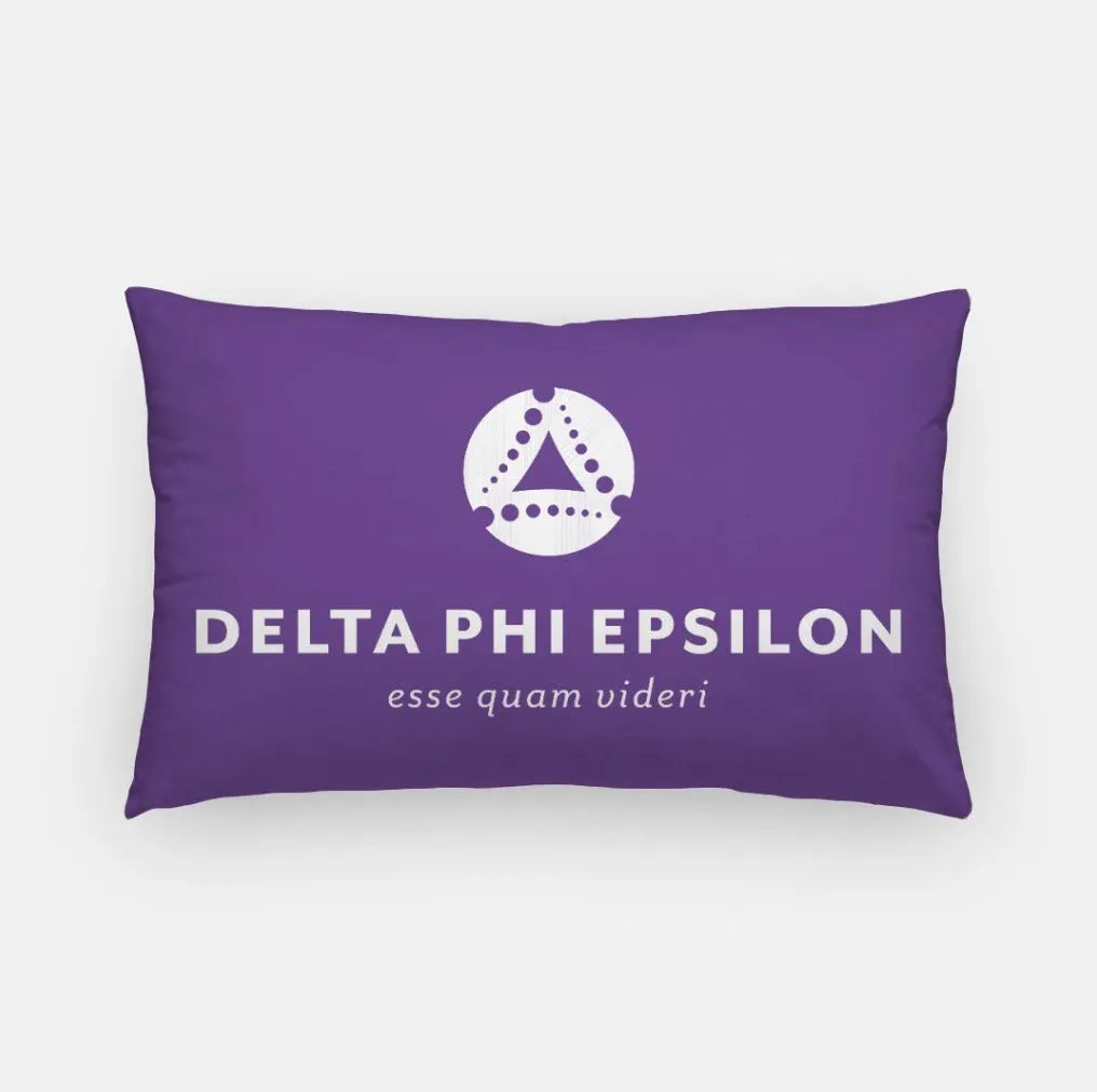 Delta Phi Epsilon Traditional Lumbar Pillow Cover | Custom DPHIE Gifts