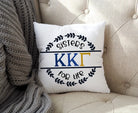 Kappa Kappa Gamma Throw Pillow Cover -18" - Sisters for Life | Decor and Gifts | Festive Fit Home