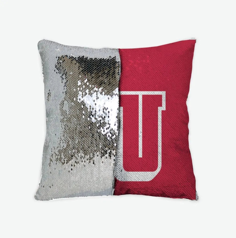 Belmont University BU Sequin Pillow Cover | Custom Gifts & Dorm Decor