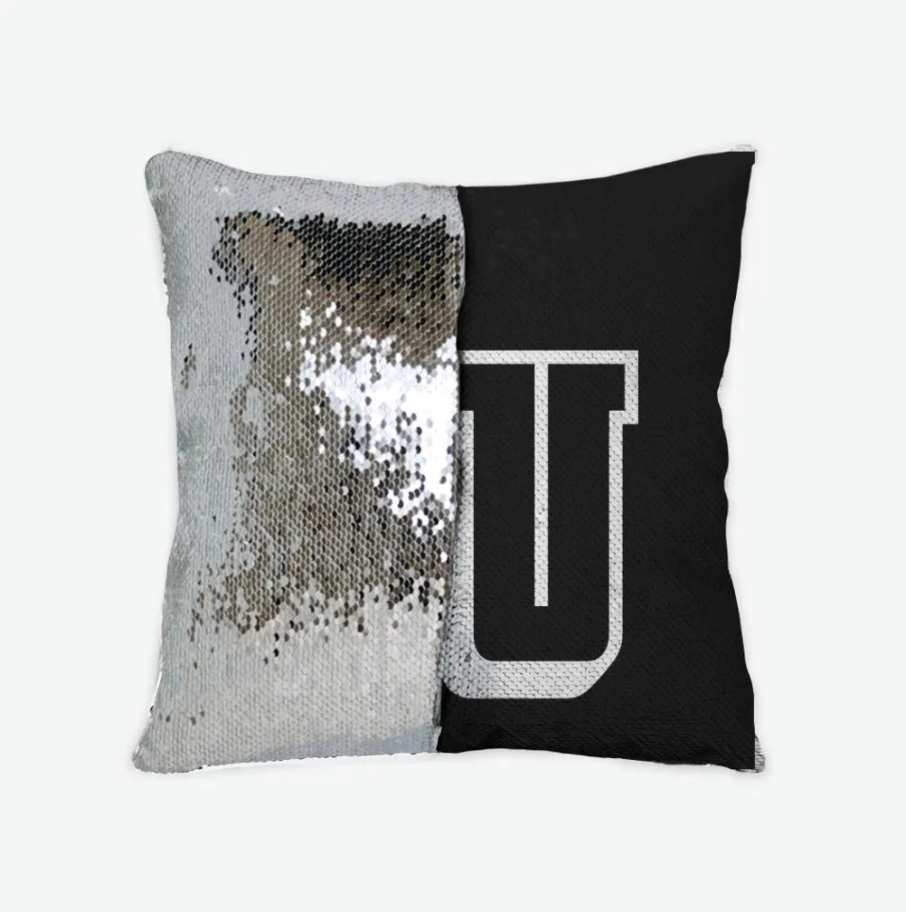 Belmont University BU Sequin Pillow Cover | Custom Gifts & Dorm Decor