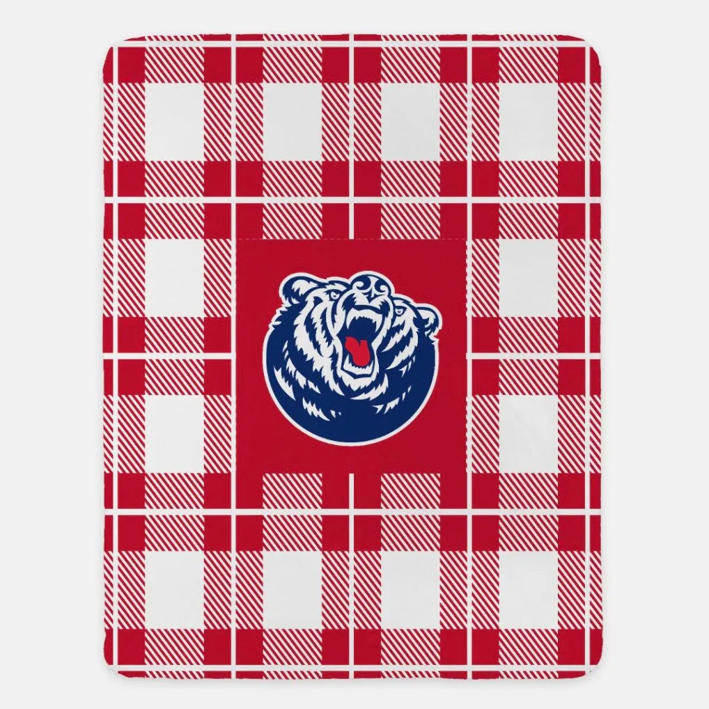 Belmont University Blanket - Plaid - Bruin - 60"x80" | Custom Gifts