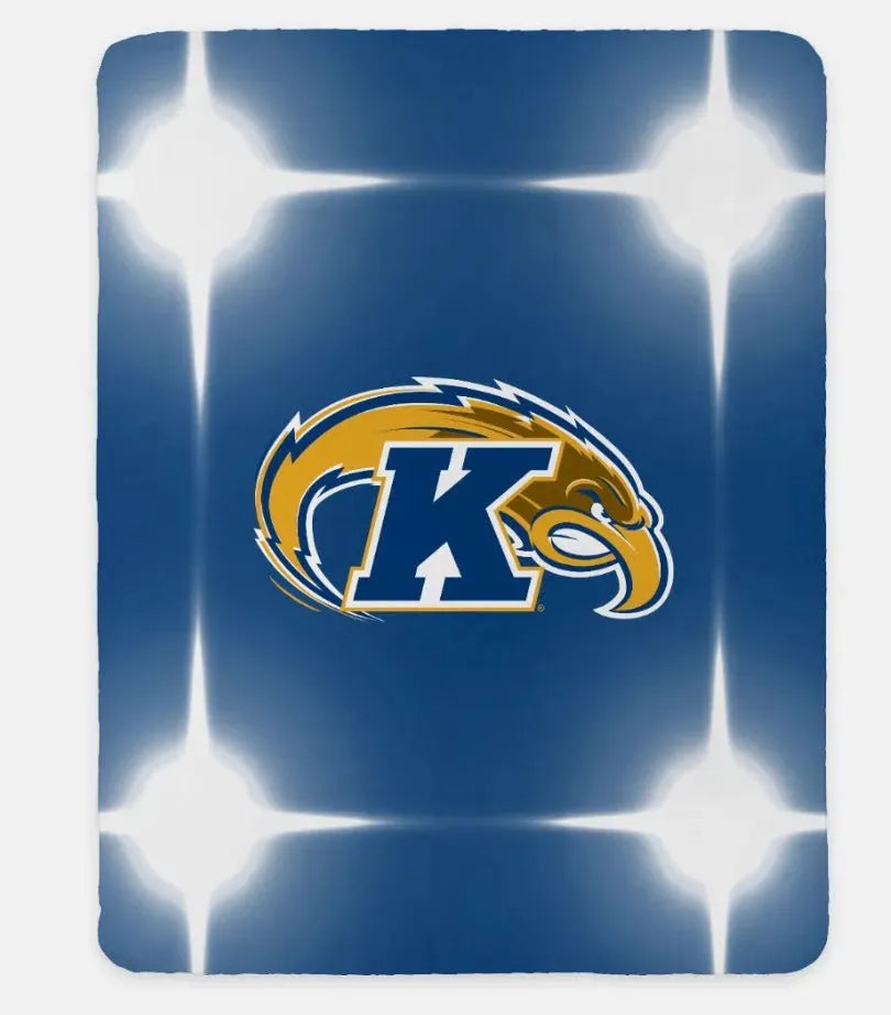 Kent State XL 60x80 Sherpa Throw Blanket - Flashing Lights Throw Blankets