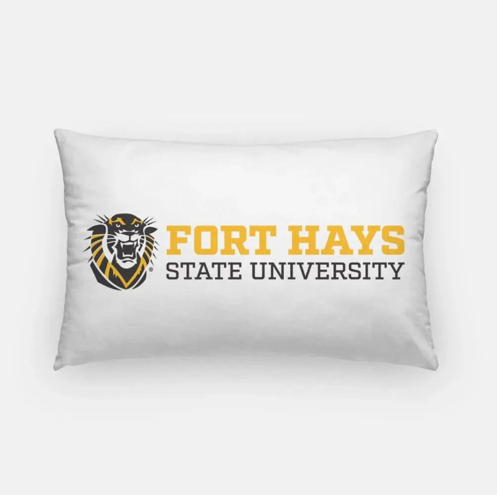 Fort Hays State University Lumbar Throw Pillow Cover Full Color Pillow Covers